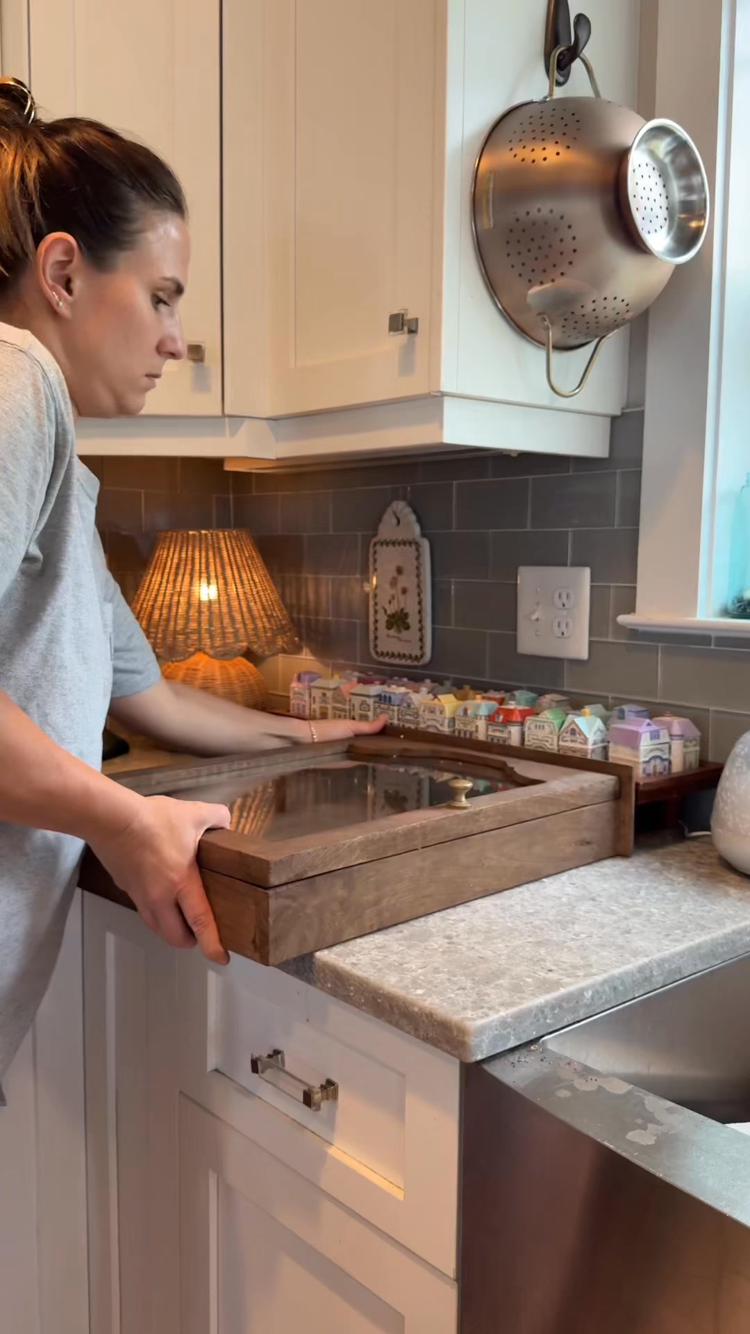 Instagram post by @kaylla_spencer for Lenox. Caption reads: finally found a display cabinet for my @Lenox....