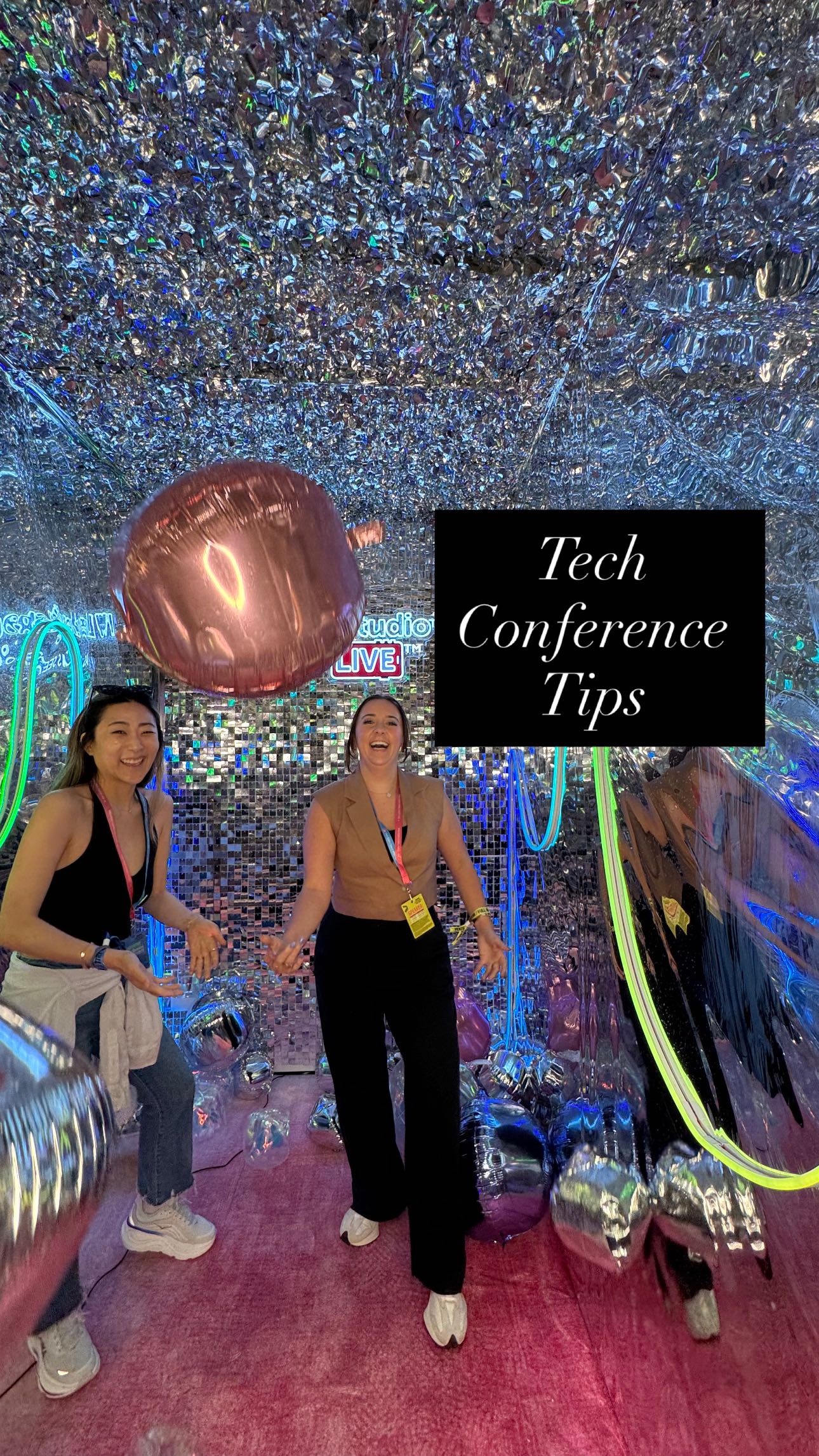 Instagram post by @jessramosdata for VIAIM. Caption reads: It’s almost tech conference season again, so you....