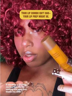 TikTok post by @yungxju for Glo Melanin. Caption reads: [...] lip prep is actually the problem! @✨ Glo....