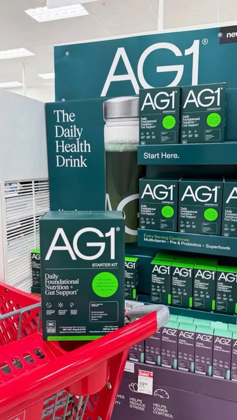 Instagram post by @targettherapy for AG1. Caption reads: [...] did I just see that right? 👀 #AG1Partner If....