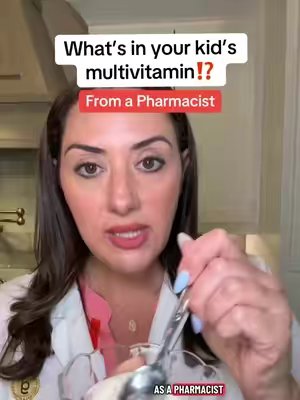TikTok post by @adoseofwellness for First Day. Caption reads: [...] when choosing a kid’s vitamin! First Day....