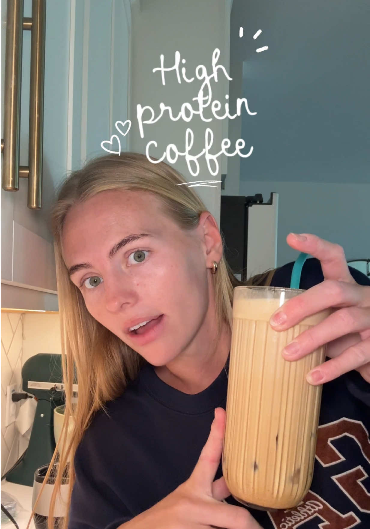 TikTok post by @briefilmandphoto for Ballerina Farm. Caption reads: [...] aside 2. Blend 8 oz milk, one scoop....