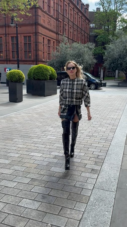 Instagram post by @verinamarcel for Alexander McQueen. Caption reads: London🤍 @alexandermcqueen #london....