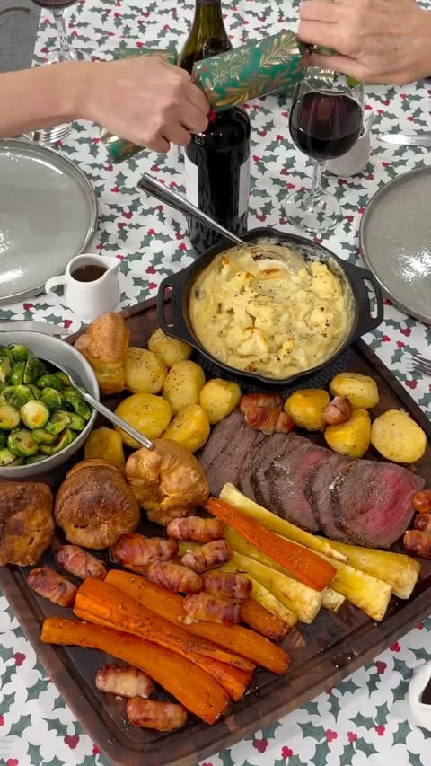 Instagram post by @marks_kitchen_and_bbq for MuscleFood.com. Caption reads: Some Christmas dinner and New Year serving....