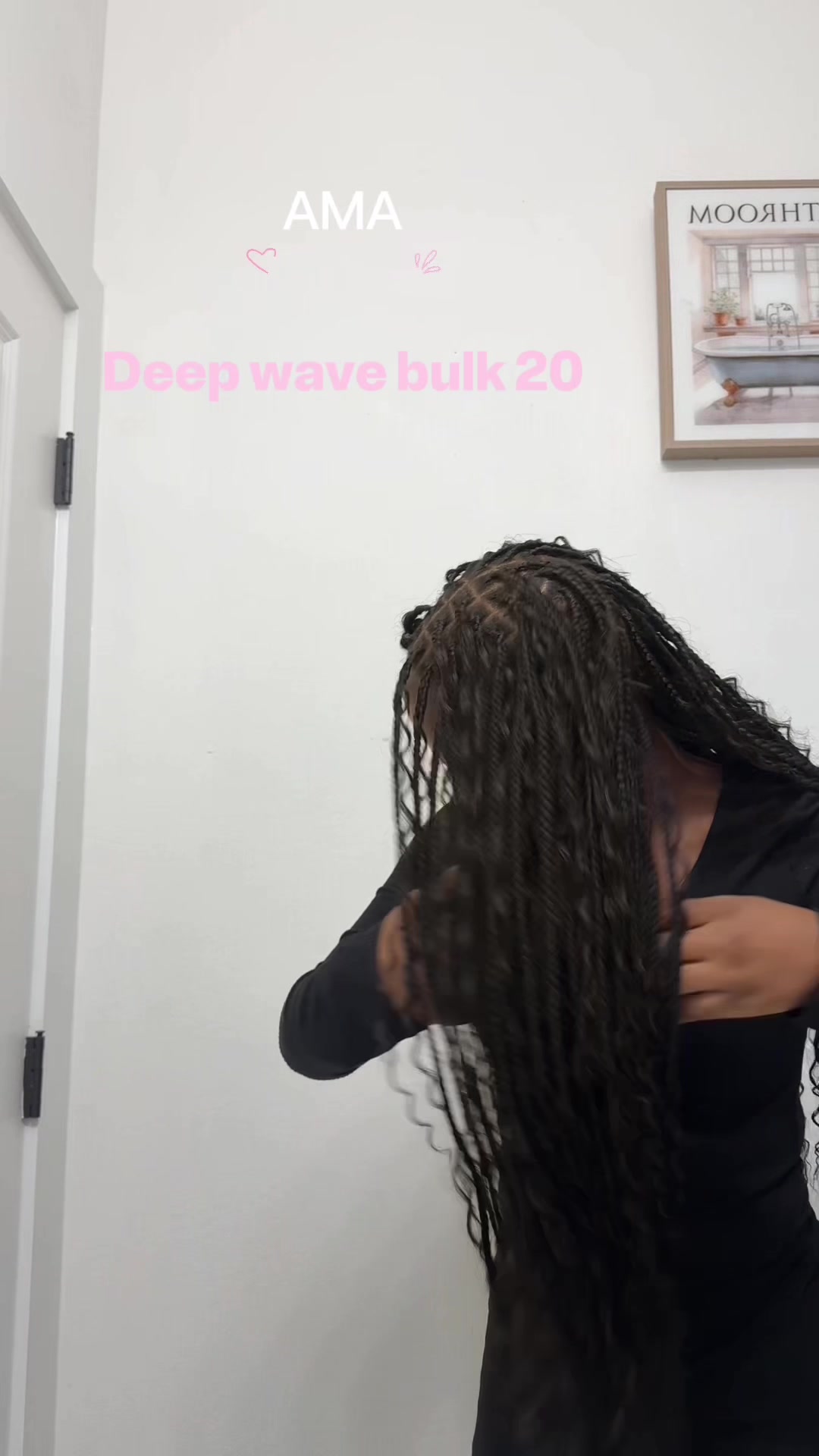 TikTok post by @ninalaylaah for Bling Hair. Caption reads: #foryoupage #viral #hairinfluencer #bohobraids....
