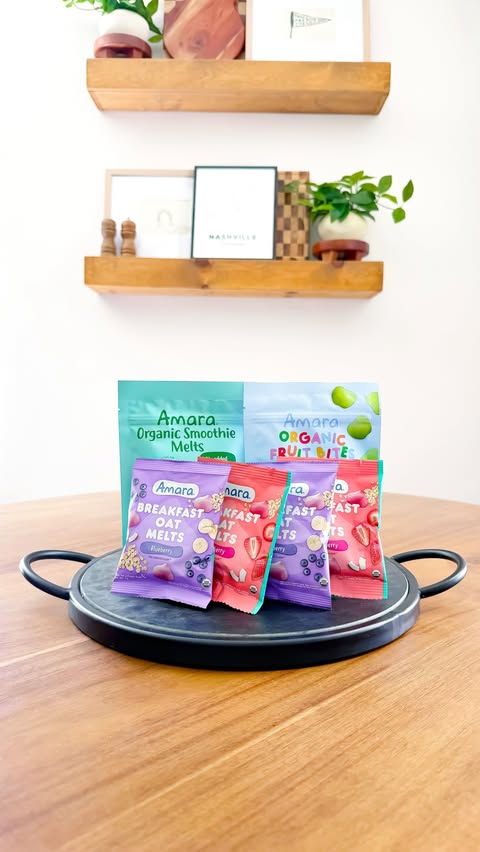 Instagram post by @madissonstickel for Amara Organic Foods. Caption reads: [...] staples. One of our must-haves is....