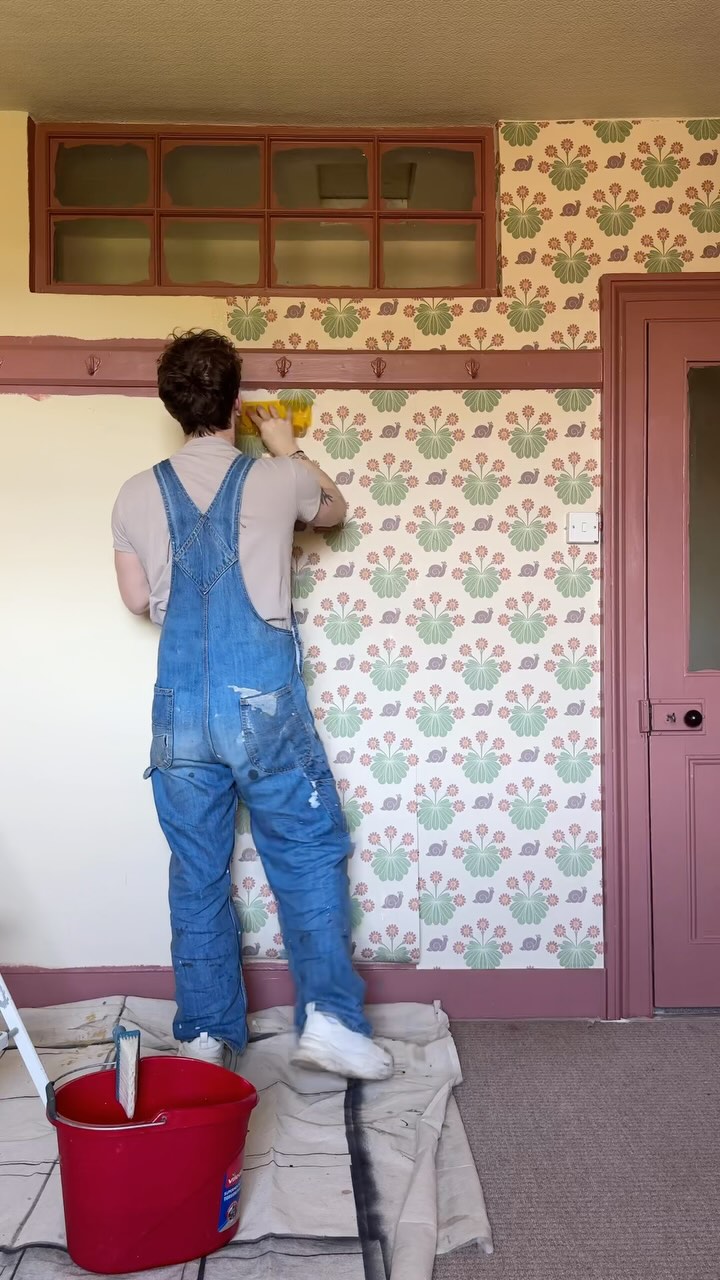 Instagram post by @_matthew_shaw_styling_ for Little Greene. Caption reads: AD, I’m definitely happiest when I’m decorating....