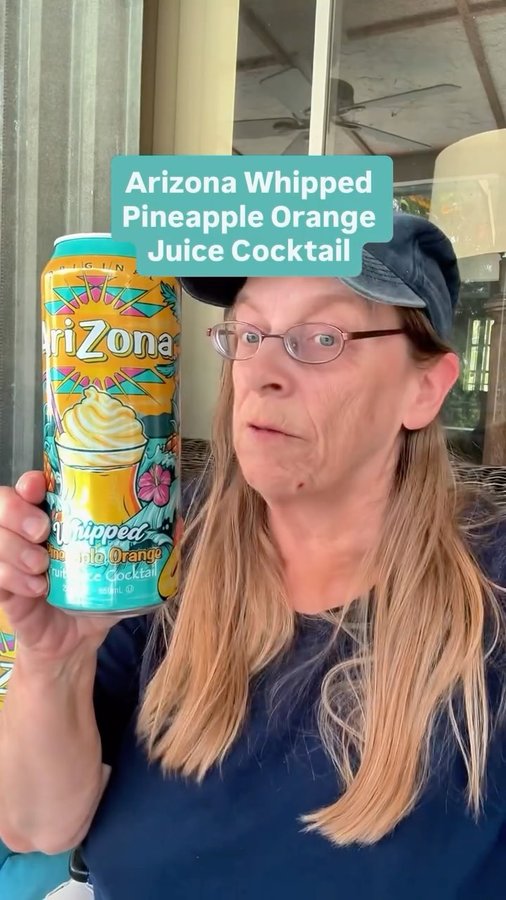 Instagram post by @rankinsreviews for AriZona Iced Tea. Caption reads: Sponsored by Arizona Whipped Pineapple Juice....