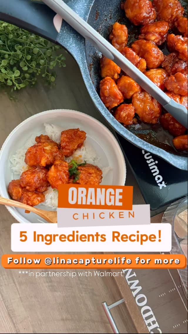 Instagram post by @linacapturelife for Kikkoman USA. Caption reads: Who loves 𝓸𝓻𝓪𝓷𝓰𝓮 𝓬𝓱𝓲𝓬𝓴𝓮𝓷🍊?
*** in....