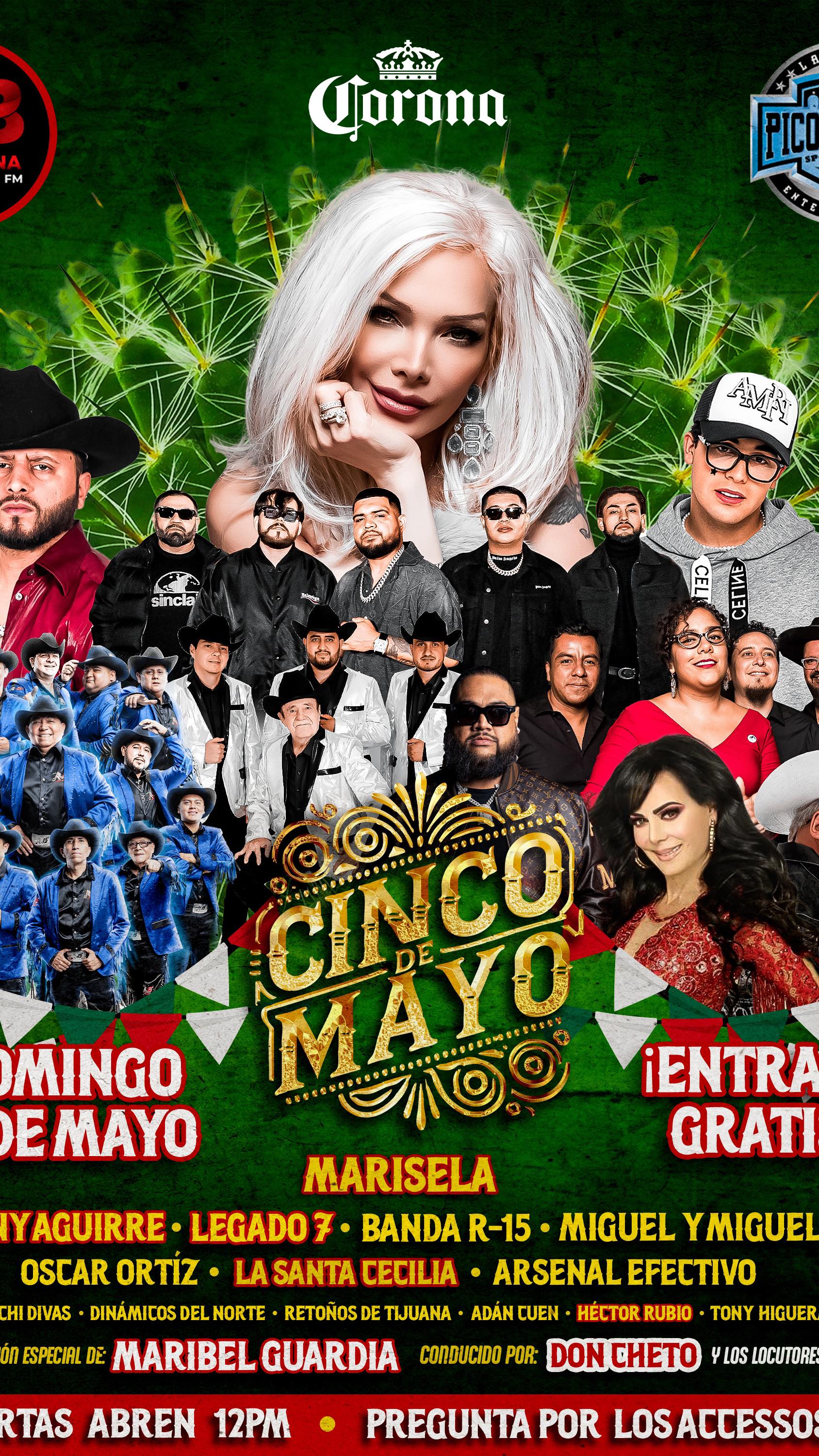 Instagram post by @donchetoalaire for Corona USA. Caption reads: Festival 5 de Mayo 2025 @quebuenala @quebuena961....