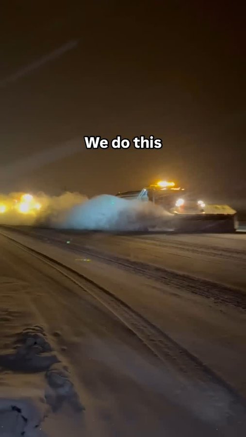 Instagram post by @utahtransportation for Visit Utah. Caption reads: We plow. You play. Just another reason why Utah....