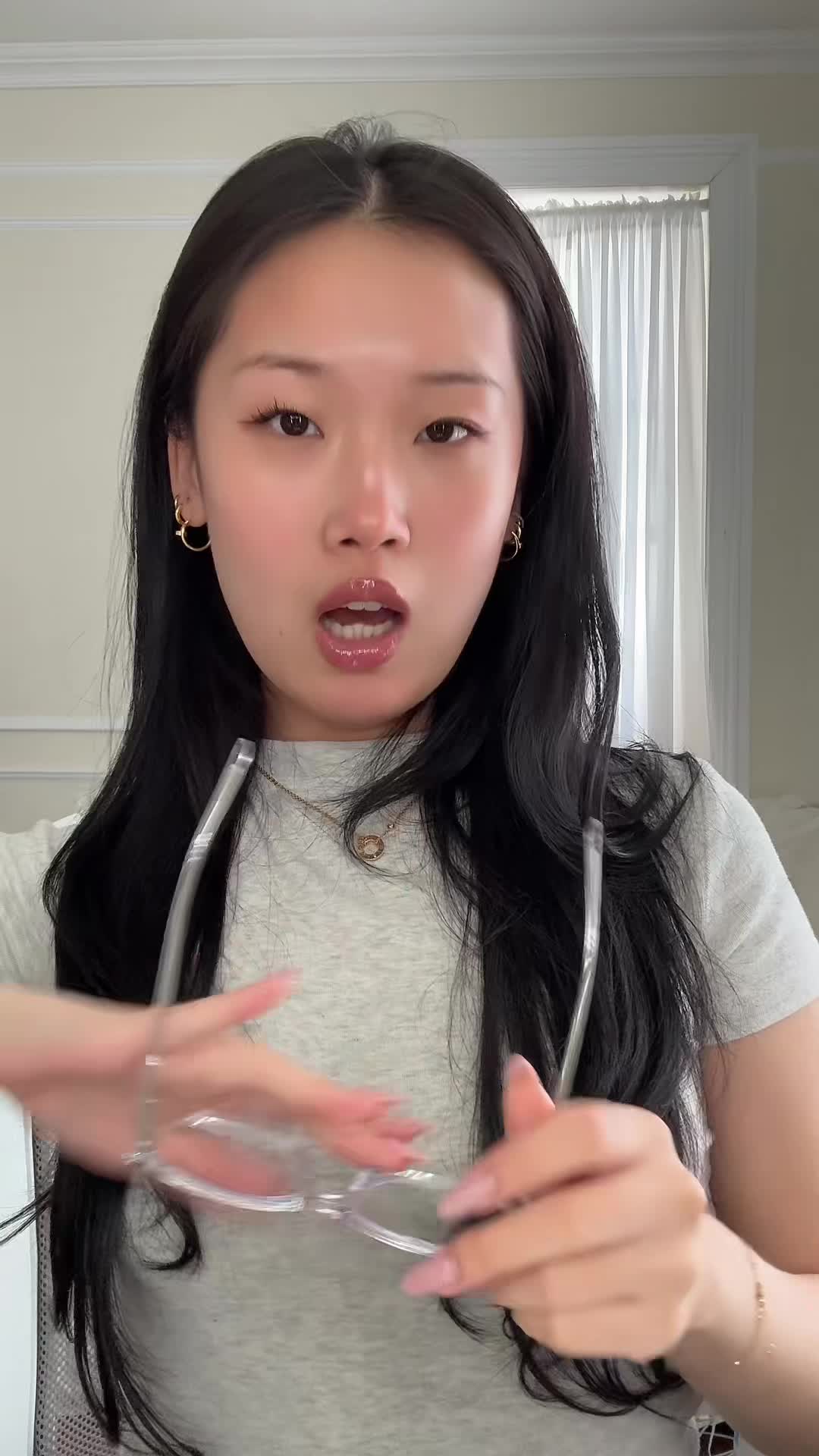 TikTok post by @via..li for paireyewear. Caption reads: which one goes best with my outfit? 👀  Discount....