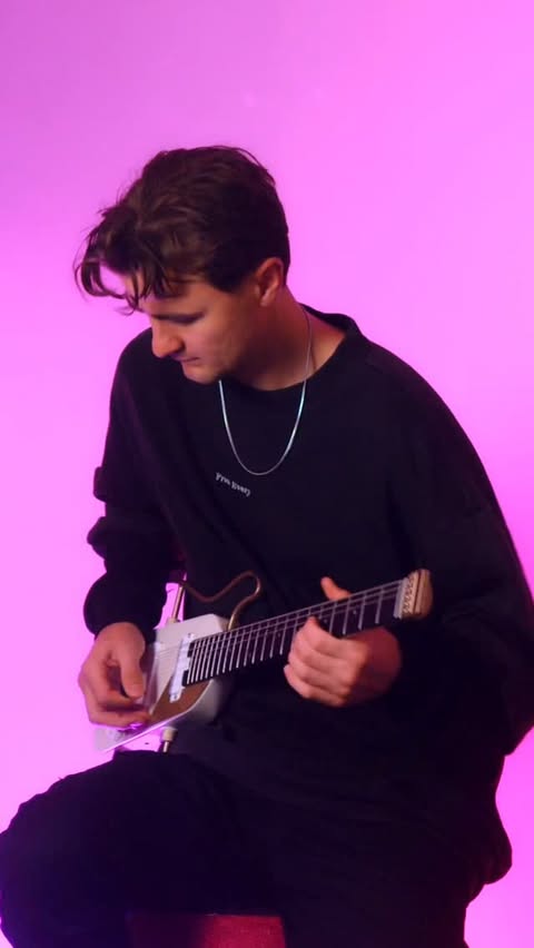 Instagram post by @jensjulius_tejlgaard for DonnerMusic. Caption reads: A Silent Guitar? 🤔

This guitar is called Hush X....