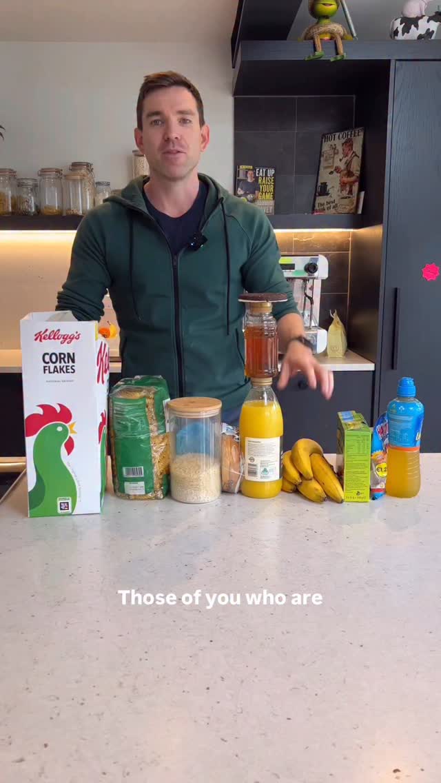 Instagram post by @danieldavey for Kinetica Sports. Caption reads: #ad Marathon 36 hour fuel and race day plan using....