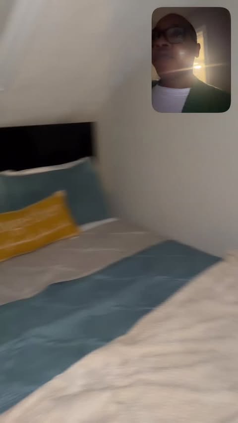 Instagram post by @lifeasmaudie for Airbnb. Caption reads: this is a closet with tiny furniture 😡 @airbnb.