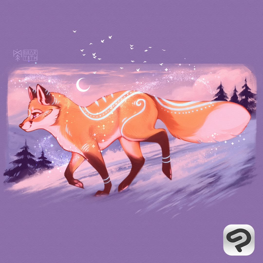 Instagram post by @martith.art for Clip Studio Paint. Caption reads: [...] this time it’s brought to you by Clip Studio....