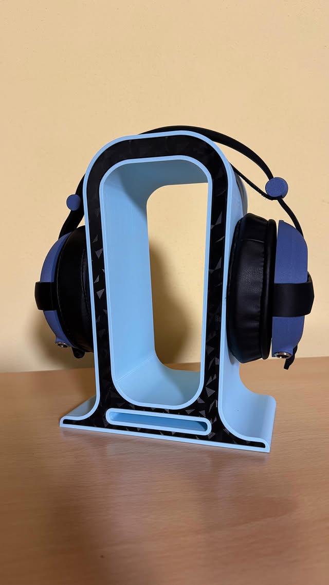 Instagram post by @3d_printall for ELEGOO. Caption reads: Headphones stand printed with @elegoo Centauri....