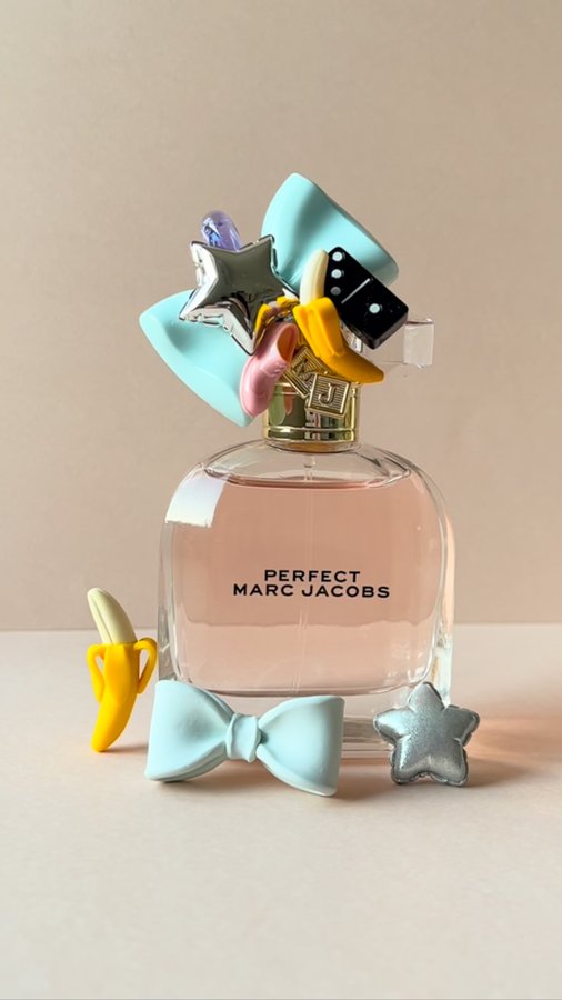 Instagram post by @warmclayco for Marc Jacobs Fragrances. Caption reads: The fragrance that started it all. Perfect Eau de....