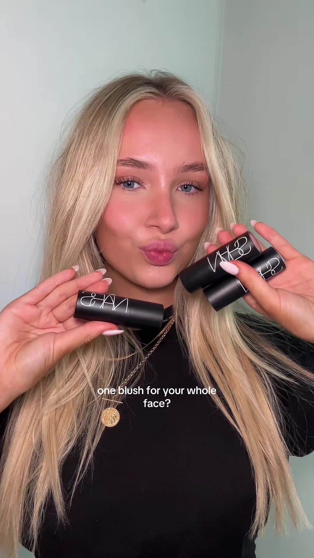 TikTok post by @0emmamac for MECCA. Caption reads: One Stick Challenge using NARS The Multiple in....