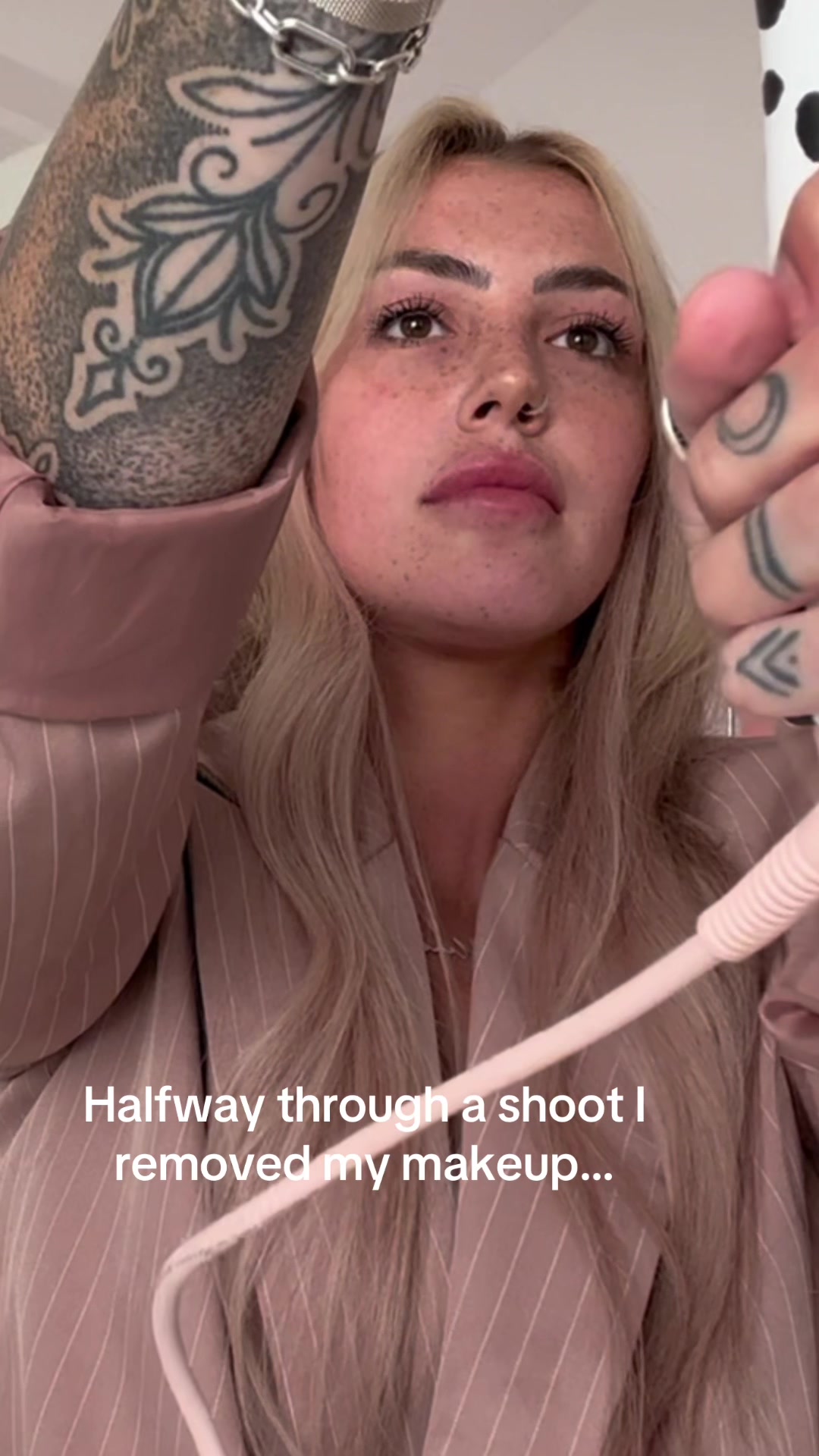 TikTok post by @cazzareds for Mark Hill Hair. Caption reads: Thank you to the team at @Mark Hill Hair for....