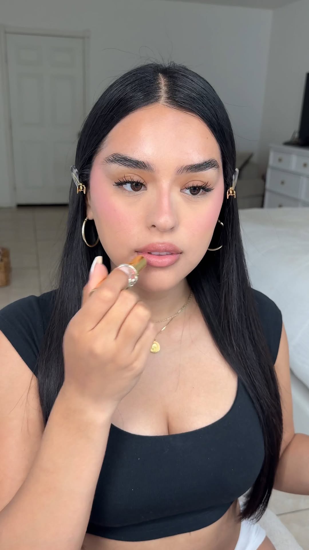 Instagram post by @malerieherreraa for Curology. Caption reads: follow me along on my skincare experience with....