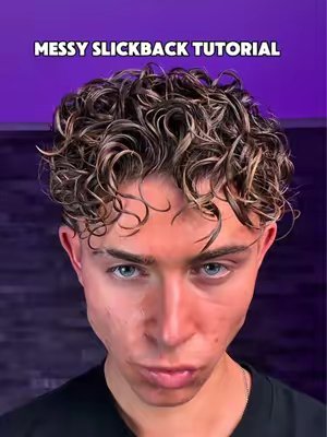 TikTok post by @leon_stazaev for Bali Curls. Caption reads: |Anzeige| Messy slick back tutorial @Bali Curls....