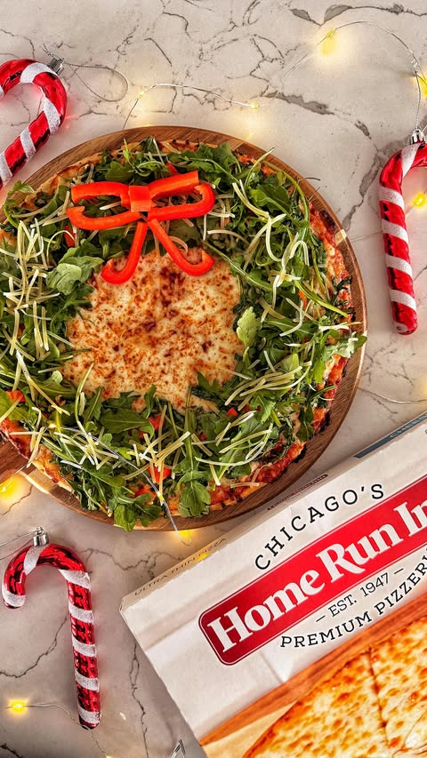 Instagram post by @gold_coast_girl for Jewel-Osco. Caption reads: I was feeling festive so I made a holiday pizza....