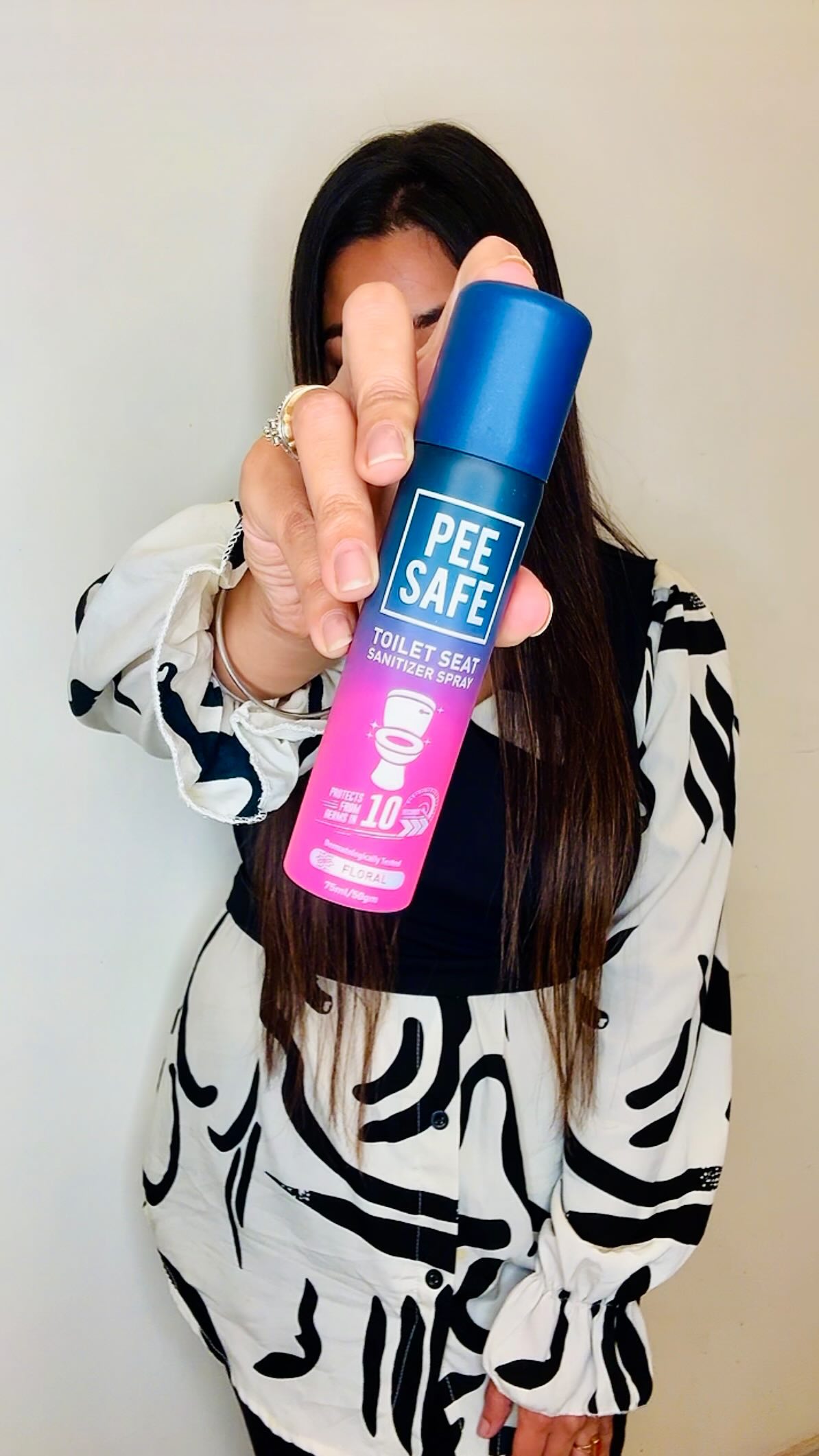 Instagram post by @_mandeep.kaur.chawla_ for Pee Safe. Caption reads: Hydration and hygiene go hand in hand. 💧👐 Trust....