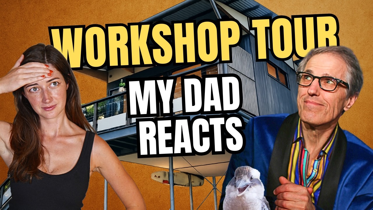 YouTube post by @DaisyTempest for GoodMood Boutique. Caption reads: I Build $30,000 Guitars in This Treehouse (Full....