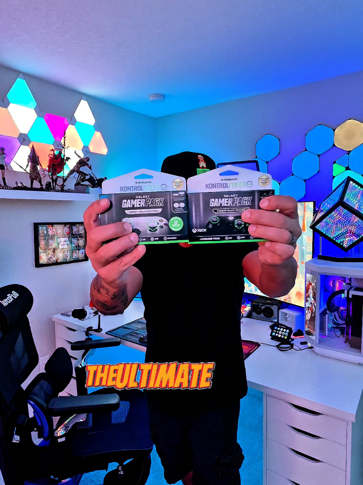 TikTok post by @maccagames for KontrolFreek. Caption reads: Level up your setup with the KontrolFreek....