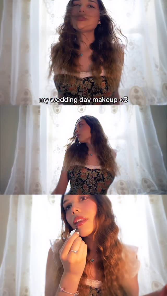 Instagram post by @ajclementine for Haus Labs. Caption reads: should this be my wedding day makeup? 💒🫶🏼 soft,....