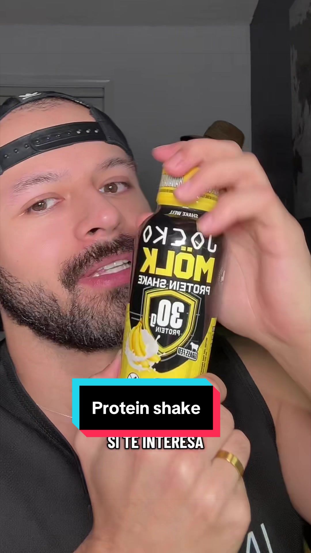 TikTok post by @memoop_ for JOCKO FUEL. Caption reads: 🔥🔥🔥🔥🔥 @JOCKO FUEL #proteinshake #protein....