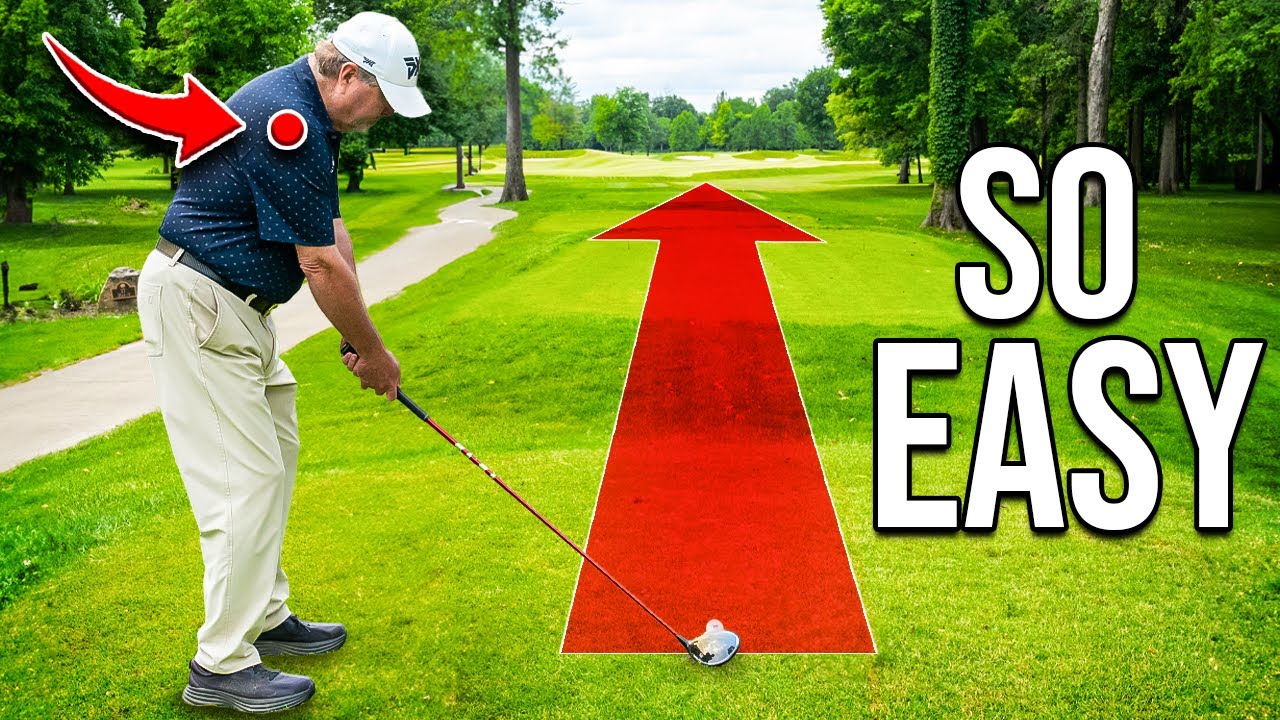 YouTube post by @TheGolfSensei for HackMotion. Caption reads: The Easiest Way to Hit Straight Drives.