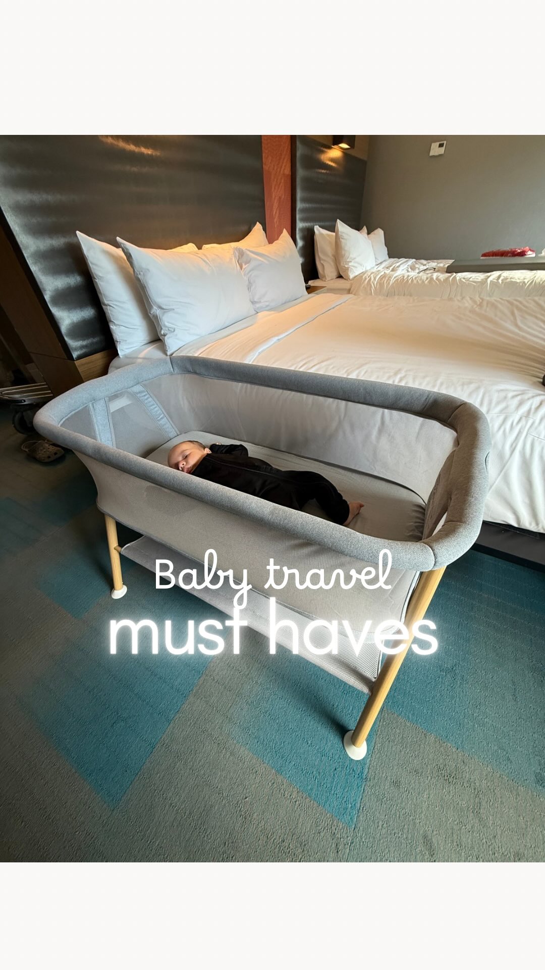 Instagram post by @passport2parenthood for Babbleboxx. Caption reads: ✨Traveling with a baby? Don’t leave home without....