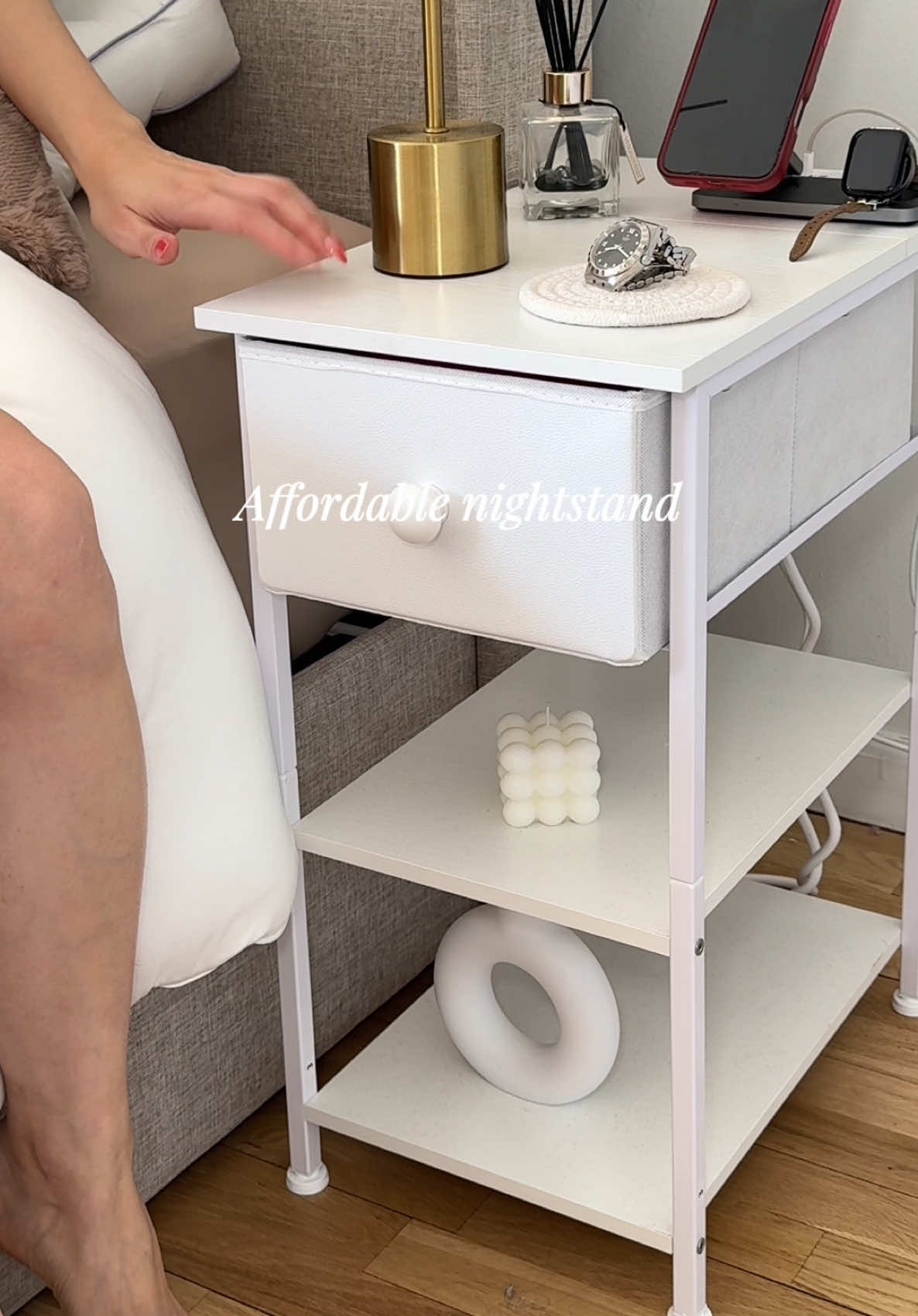 TikTok post by @leila_ugc3 for Sweetcrispy S. Caption reads: [...] drawer and built in power outlets....