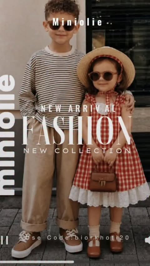 Instagram post by @_biork_hoti for MiniOlie. Caption reads: [...] my boy and dress my girl today from....