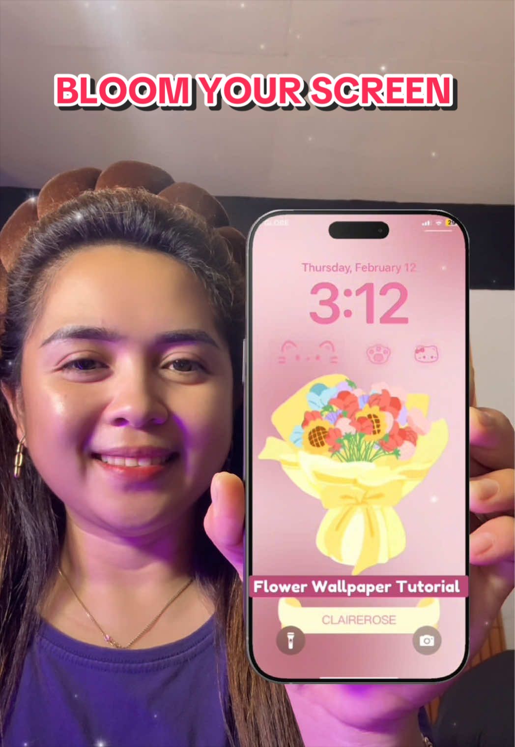 TikTok post by @bellewin19 for Mico Widget. Caption reads: [...] glow up is real 🌸✨ @mico_widget #micowidget....