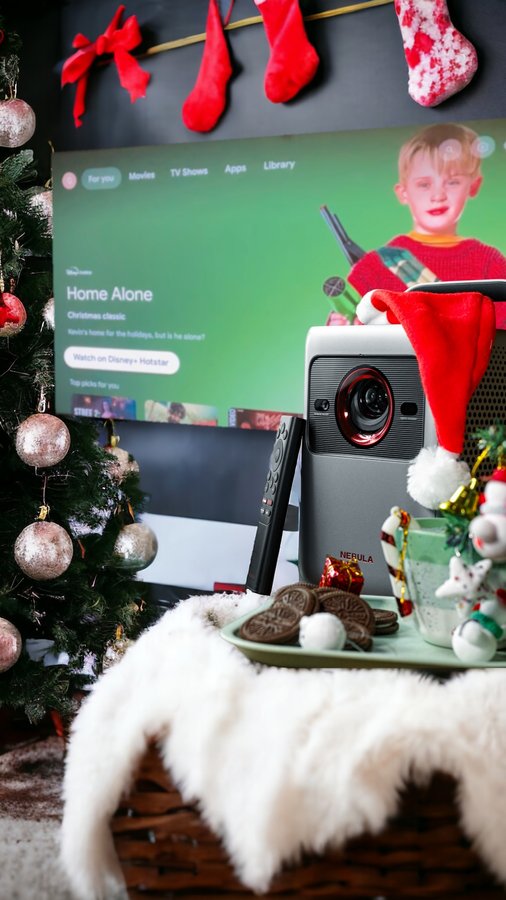 Instagram post by @nitinsvfilms for NEBULA. Caption reads: [...] your perfect home theater with the....