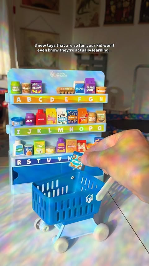 Instagram post by @caymaries for Learning Resources. Caption reads: [...] amazing new learning toys from....