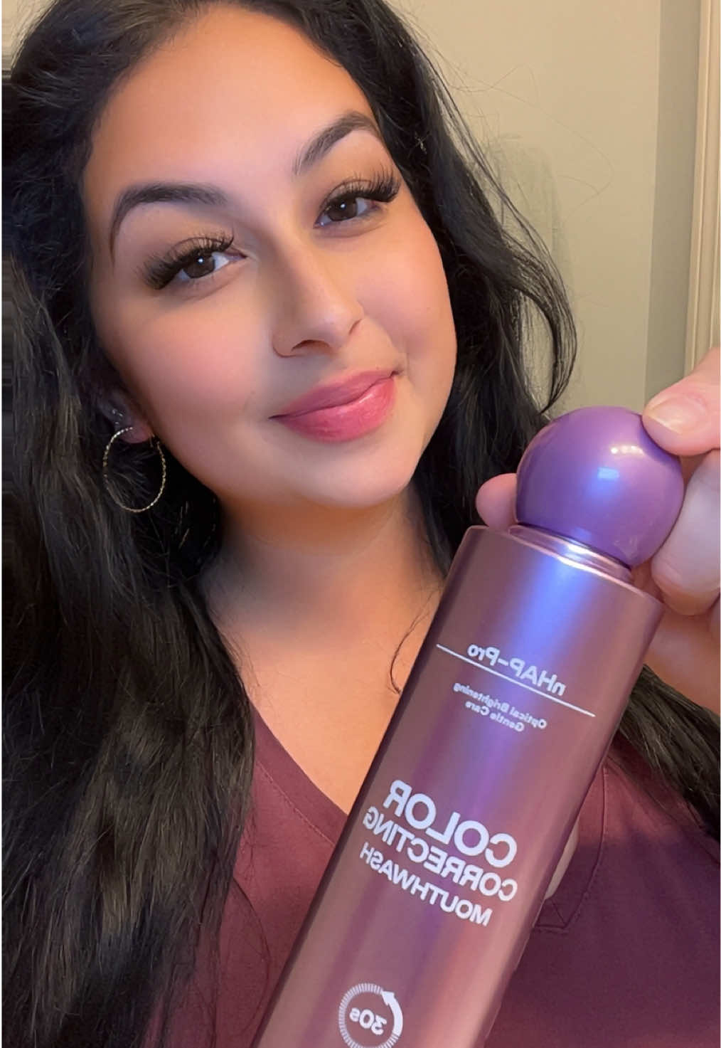 TikTok post by @yourbestiedes for CEELIKE & MSDRWIKEY Oral Care. Caption reads: [...] correcting mouthwash!! 💜 @@CEELIKE &....