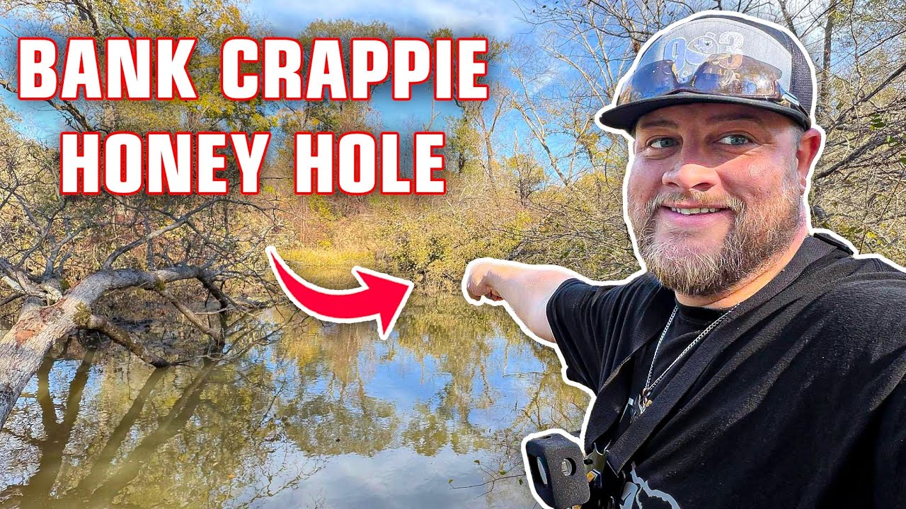 YouTube post by @903fishing for Piscifun. Caption reads: HOW TO FIND A BANK CRAPPIE HONEY HOLE‼️ CRAPPIE....