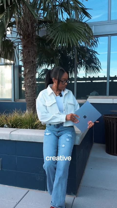 Instagram post by @helloqori for Microsoft Surface. Caption reads: #SurfacePartner Best of both worlds, hello! The....