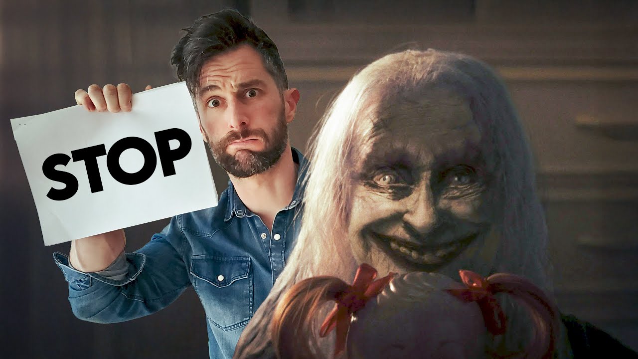 YouTube post by @deadwattsofficiel for Rosetta Stone. Caption reads: The Conjuring 4: One jumpscare too many.