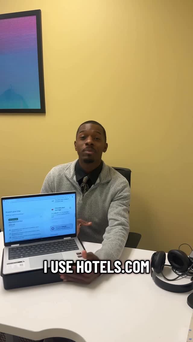 Instagram post by @thewadeempire for Hotels.com. Caption reads: #Ad My boss said I need to “focus on my....