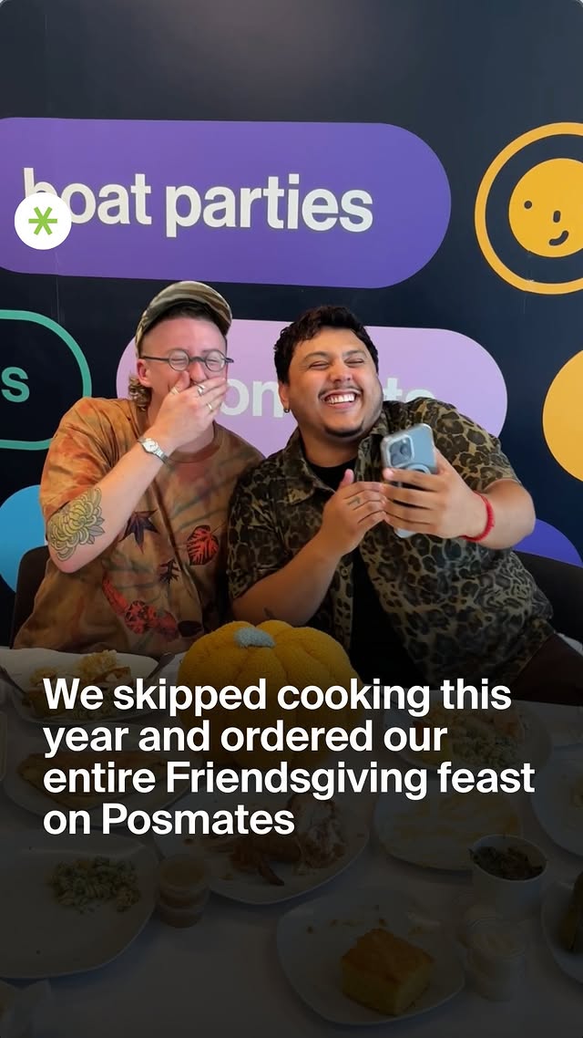 Instagram post by @secret.losangeles for Postmates. Caption reads: [...] - order your Friendsgiving feast on....