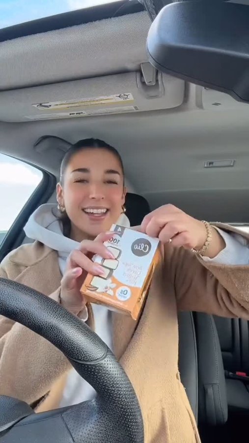 Instagram post by @taycrumssss for Clio Snacks. Caption reads: a successful emergency sweet treat mission thanks....