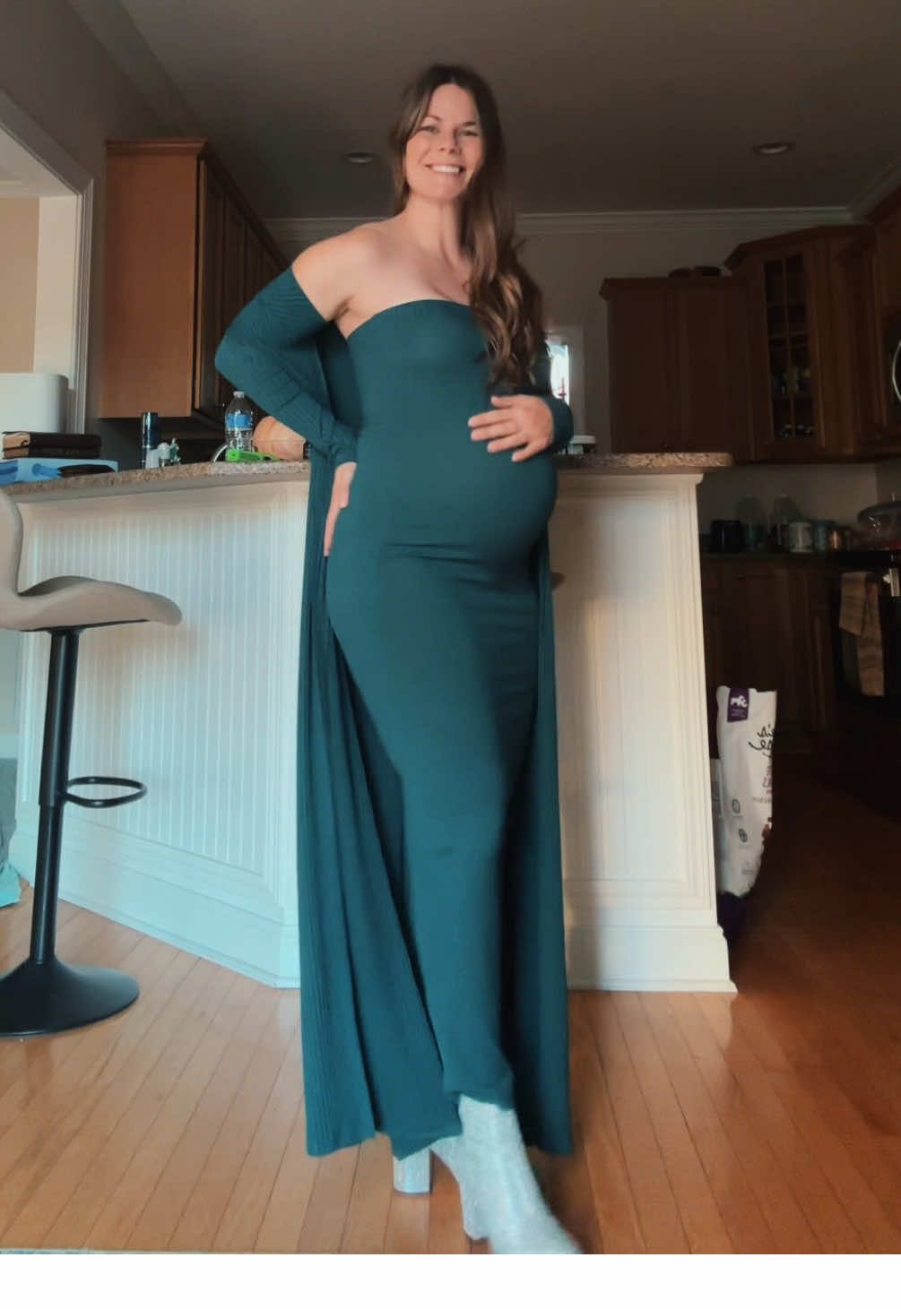 TikTok post by @lilkahuna77 for PinkBlush Maternity. Caption reads: [...] cute for any season and style @PinkBlush....