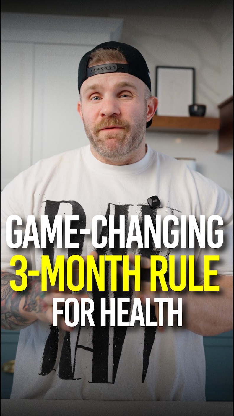 Instagram post by @iainvalliere for Marek Health. Caption reads: The 3-Month Rule for Health.