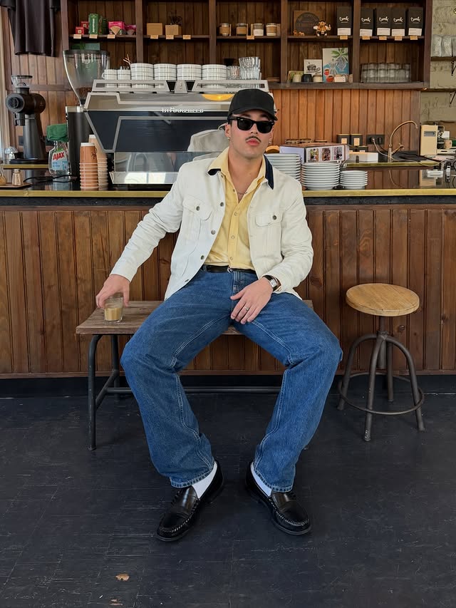 Instagram post by @_duarte2 for Lee Jeans. Caption reads: [...] denim, redefined through the @jcrew x....