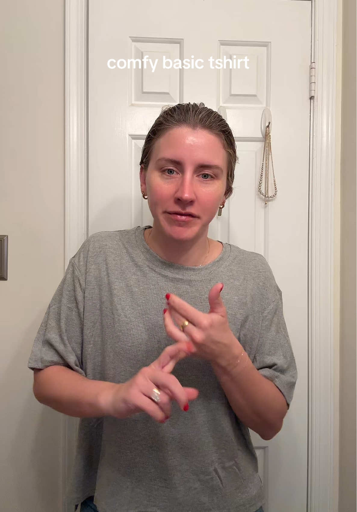 TikTok post by @kaleysolitro for Alexander Jane. Caption reads: This tshirt is perfection @Alexander Jane....